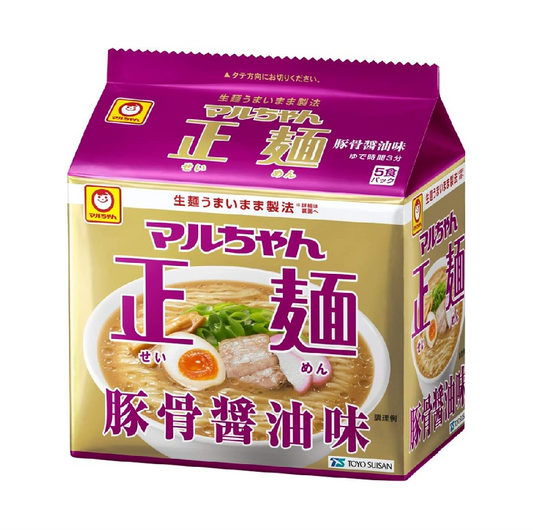 MARUCHAN SEIMEN Instant Noodle Tonkotsu (Pork Bone) & Soy Sauce Flavour (101g x 5pc)