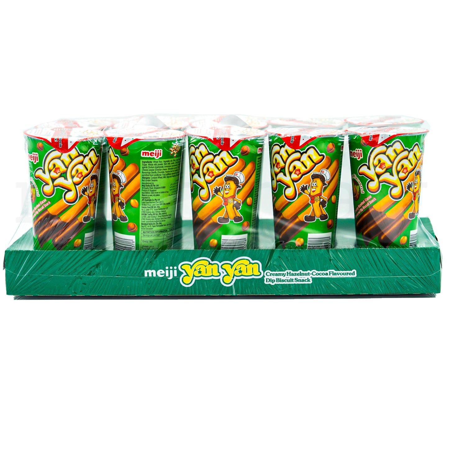 MEIJI Yan Yan - Biscuit Choco Hazelnut Cream 44g x 10cups