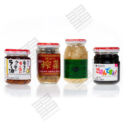 MOMOYA Taberu Rayu  - Spicy Chilli Oil for Rice (110g) 桃屋 辛そうで辛くない少し辛いラー油