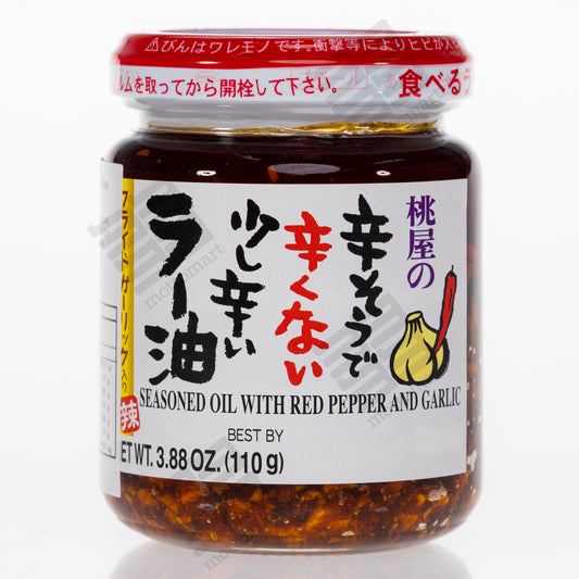 MOMOYA Taberu Rayu  - Spicy Chilli Oil for Rice (110g) 桃屋 辛そうで辛くない少し辛いラー油